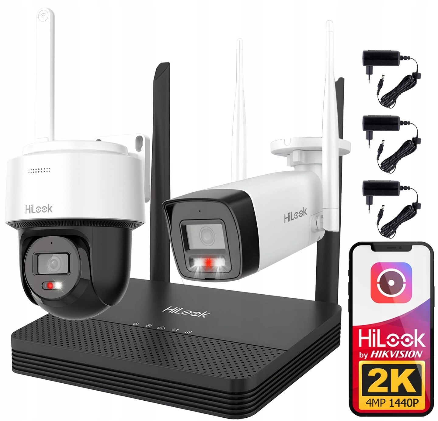 WiFi monitorovací sada HiLook od Hikvision 4MPx Otočná kamera Pt