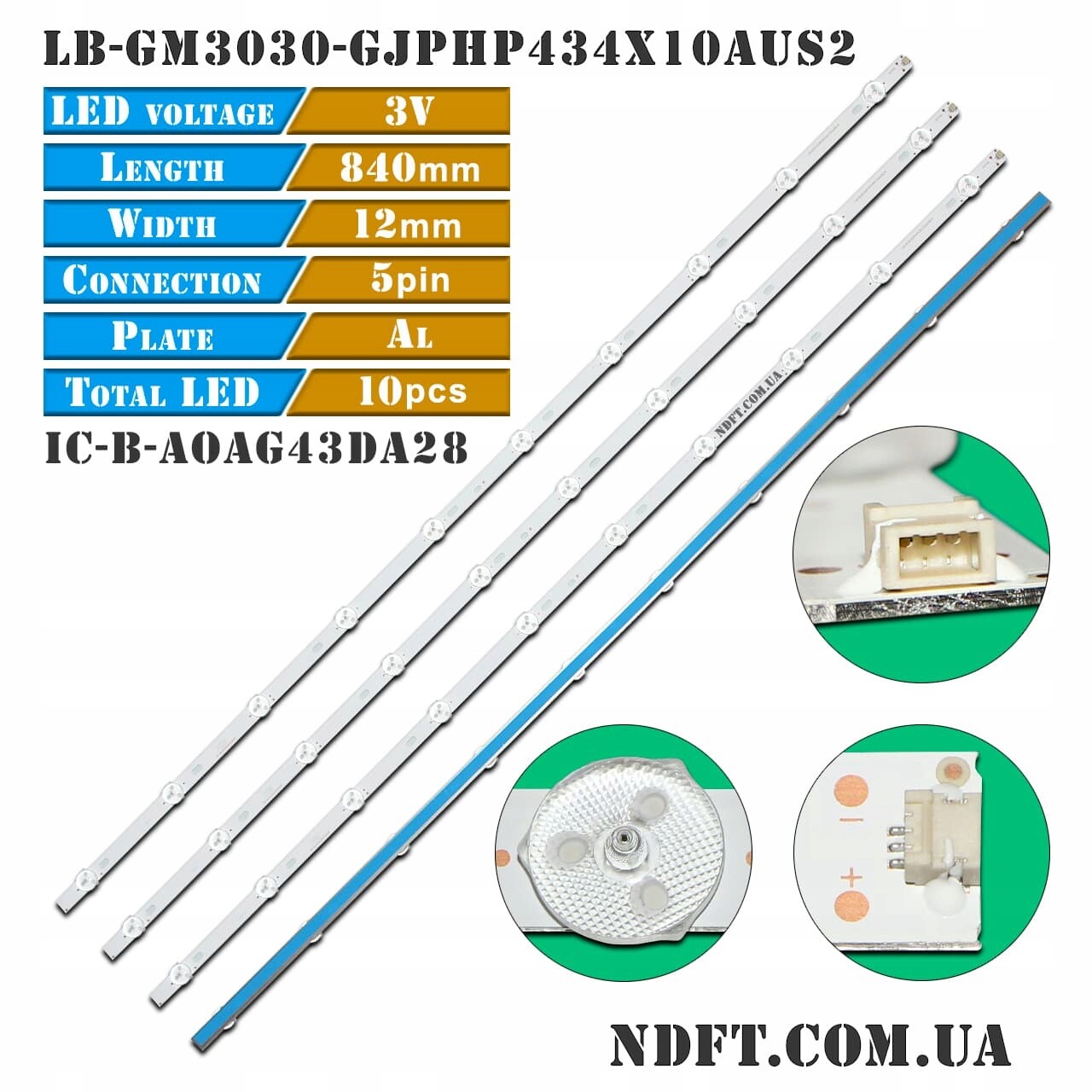 Led lišty 43PUS6754 43PUS6704 43PUS7304 43PUS7505 43PUS7555 43PUS6754 6504