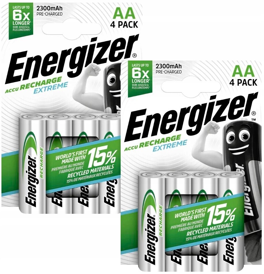 8 Ks Akumulátorů Energizer R6 Aa Ni-mh 2300MAH Extreme Pro Dálkové Ovládání Hodin