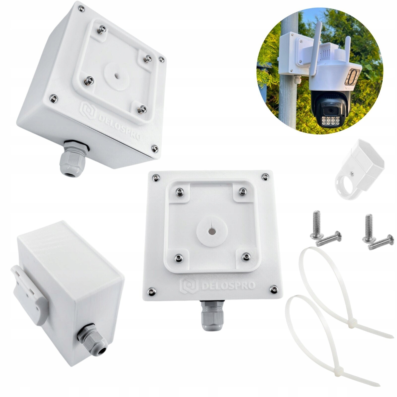 Plechovka S Těsněním Pro Kameru Orllo Z19 Dual, Montáž Žlabu Nebo Sloupku