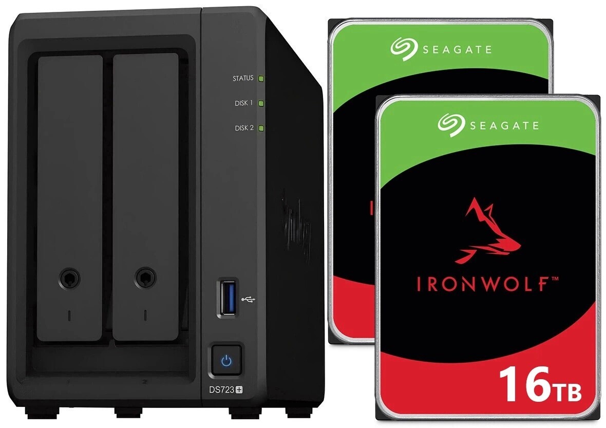 Nas server Synology DiskStation DS723+ 32TB (2x16TB) Seagate IronWolf