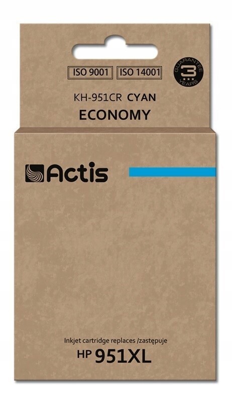 Actis KH-951CR Inkoust (náhrada Hp 951XL CN046AE; Standard; 25 ml; modrý)