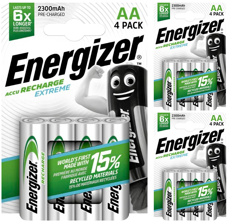 Akumulátory Energizer R6 Aa Ni-MH 2300MAH 12 ks 3 x blistrová sada