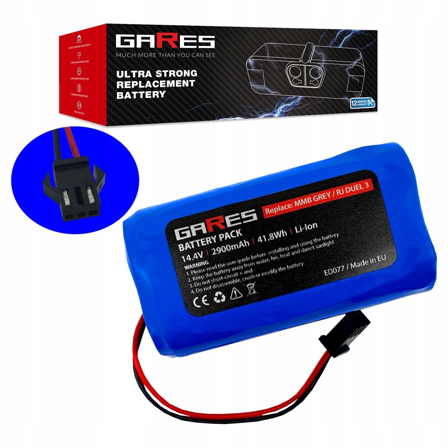 Akumulátor Gares pro Venga RVC3000 14,4V 2,9Ah