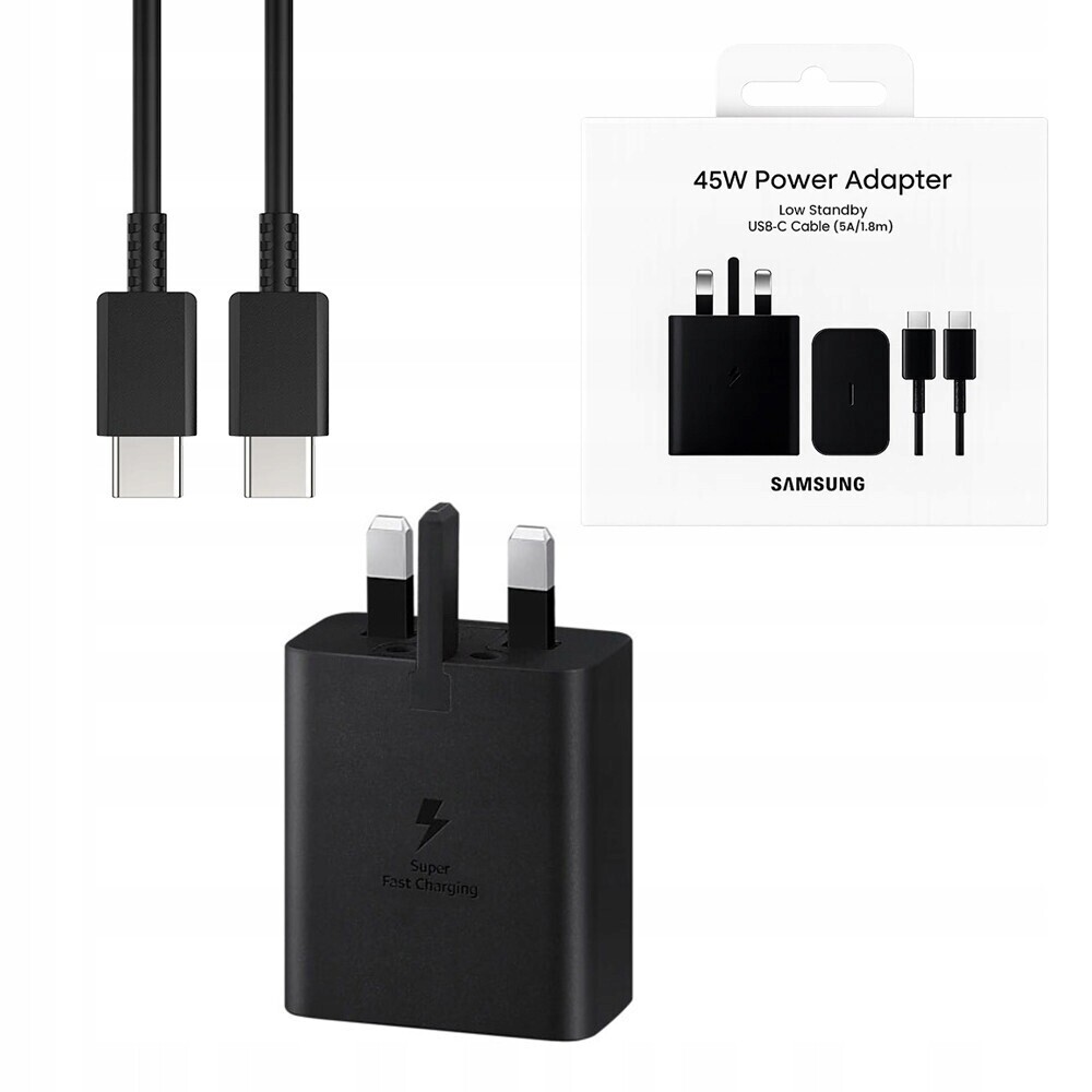 Samsung Síťová Nabíječka Typ-c Pd EP-T4511 45W Černá 3A Kabel Typ-c