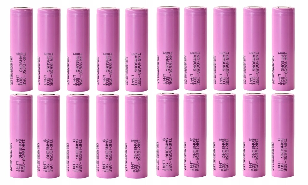20x Samsung 3500mAh 18650 3,8V 35E Originál Článek Akumulátor Nový 20 Kusů