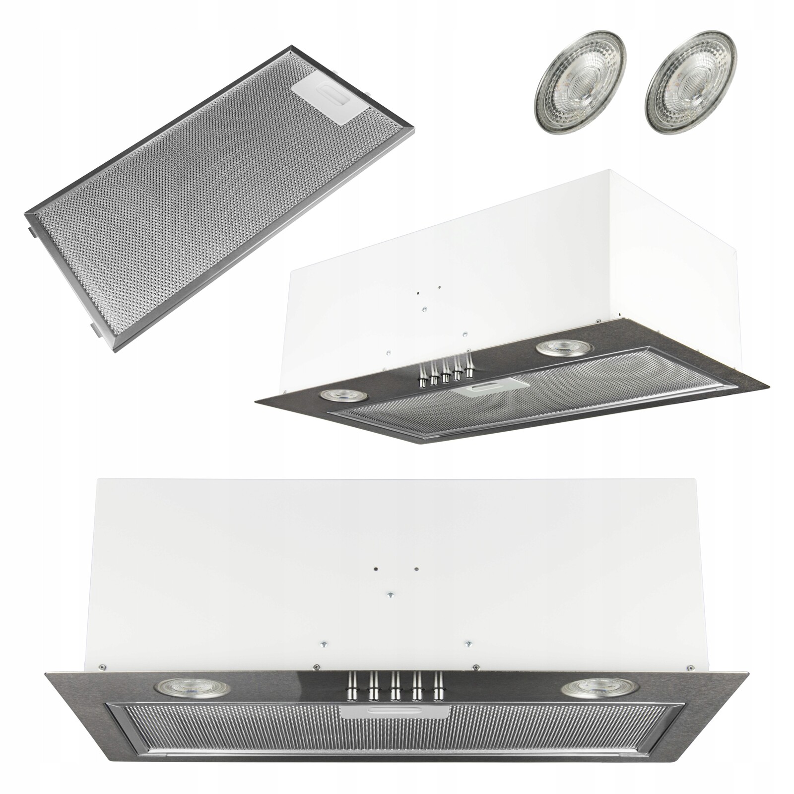 Podskříňková Kuchyňská Digestoř Pro Vestavbu 60 CM Inox Led SLIM2 Moderní
