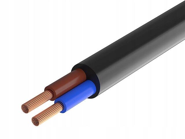 Kabel Omy H03VV-F 2x1.00 černý 100 m Texsim