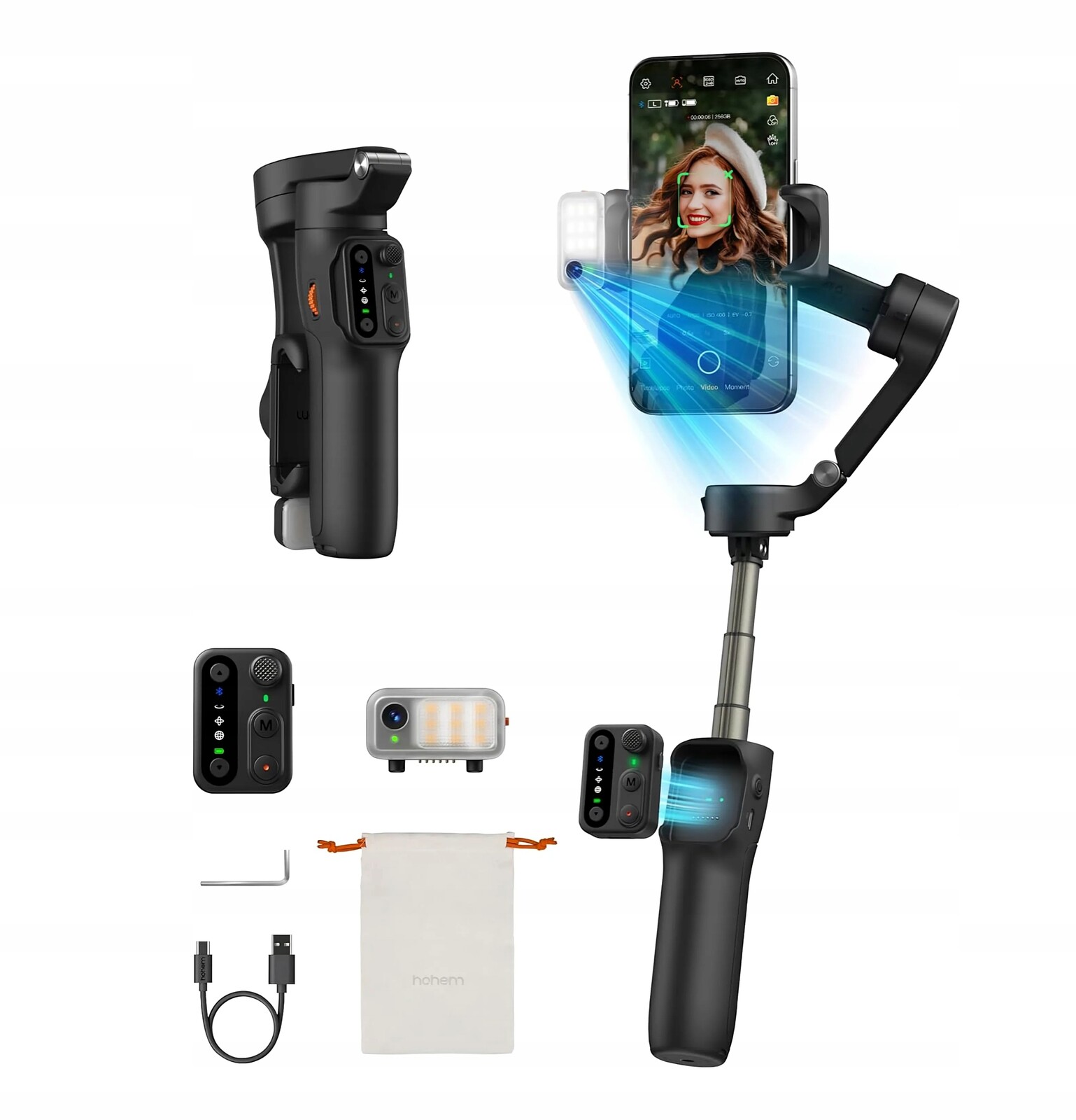 Hohem iSteady V3 Gimbal Stabilizer pro chytré telefony 3-osa stabilizace s umělou inteligencí