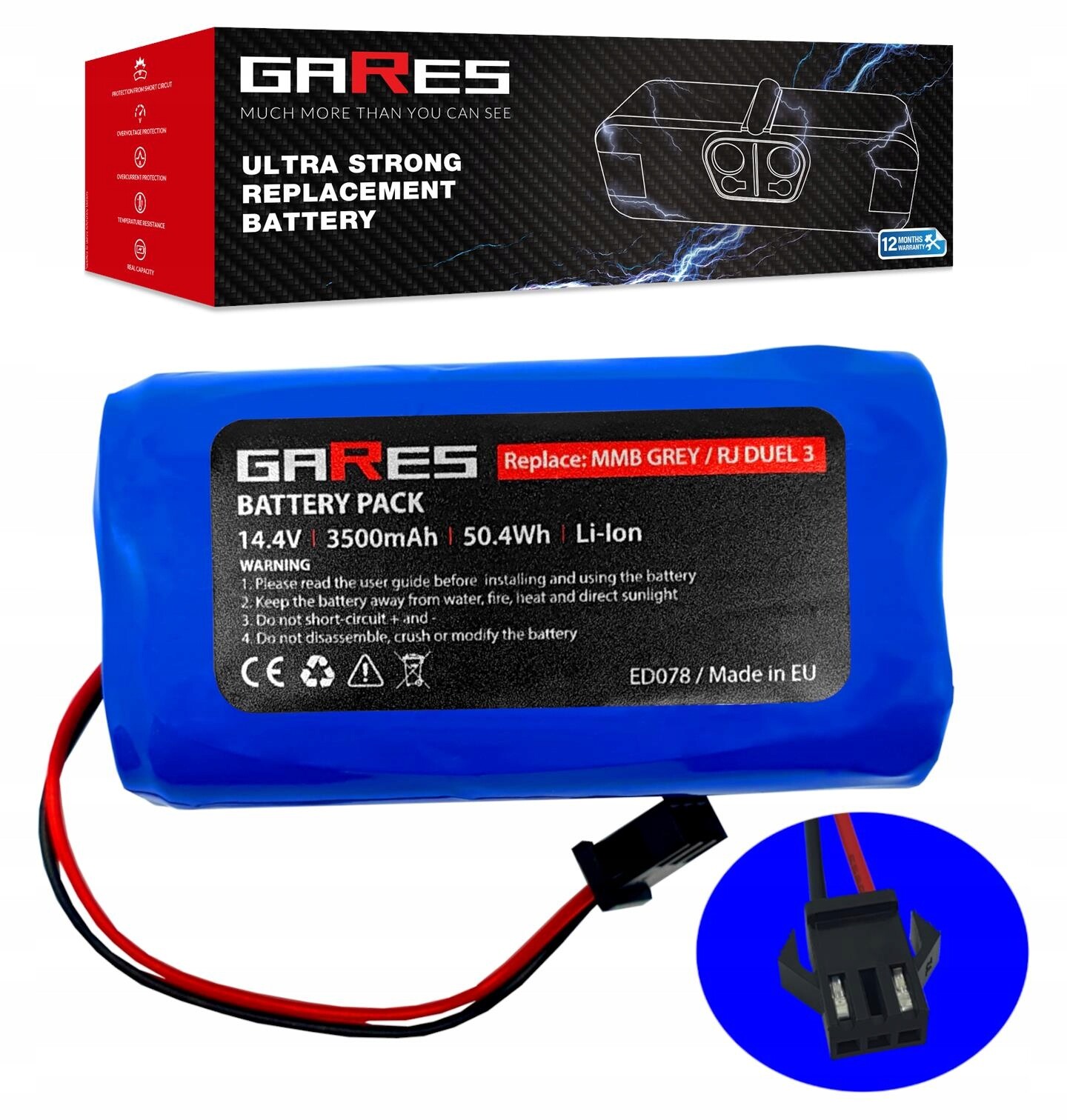 Akumulátor Gares pro Bissell 3571 D126-4S1P 1 14,4V 3,5Ah