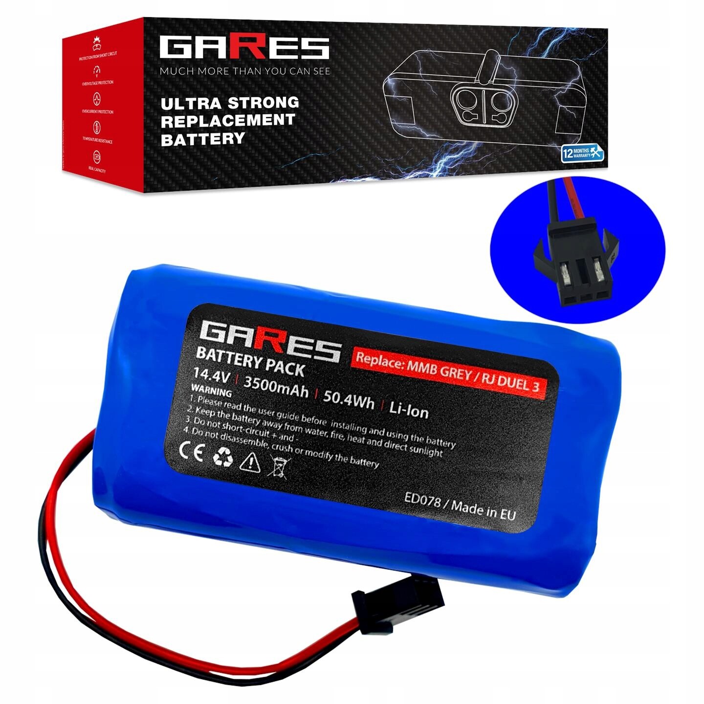 Akumulátor Gares pro Tesvor Simum V300 V6 X500 X580 X583 T8 14,4V 3,5Ah