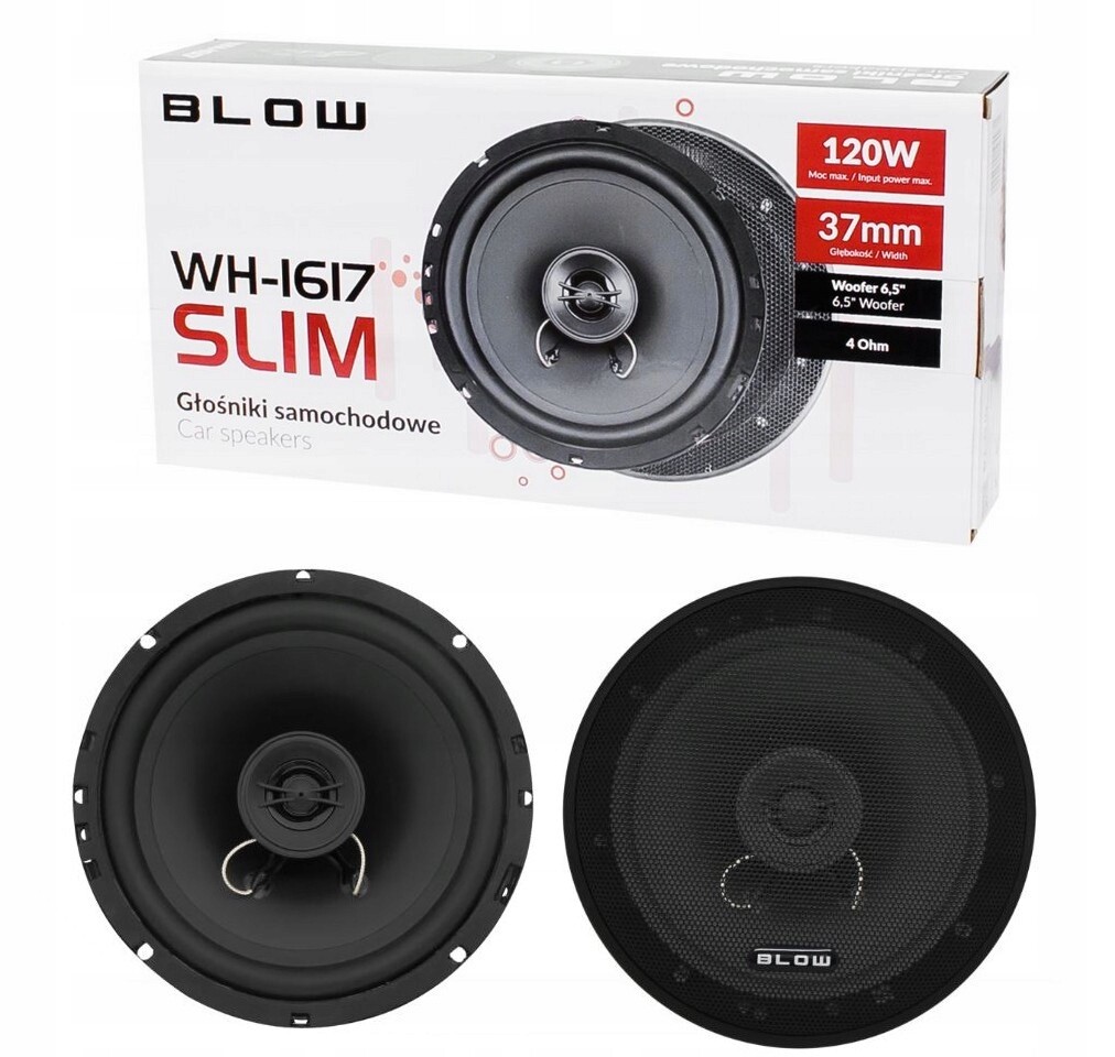 Automobilové Reproduktory Blow 16,5cm 120W Slim Bus 2ks Komplet 4Ohm Maskovače