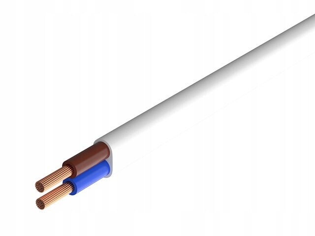 Kabel OMYp H03VVH2-F 2x1.00 bílý 100 m Texsim