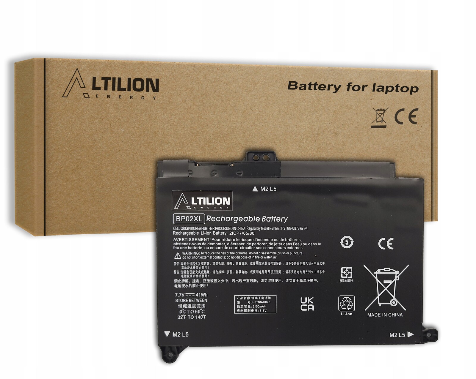 Baterie BP02XL HSTNN-UB7B pro Hp Pavilion 15-AU 15-AW Series