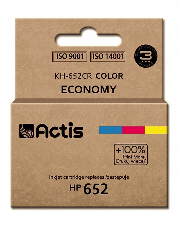 Actis KH-652CR Inkoust (náhradní inkoust Hp 652 F6V24AE; Standard; 15 ml; barva)