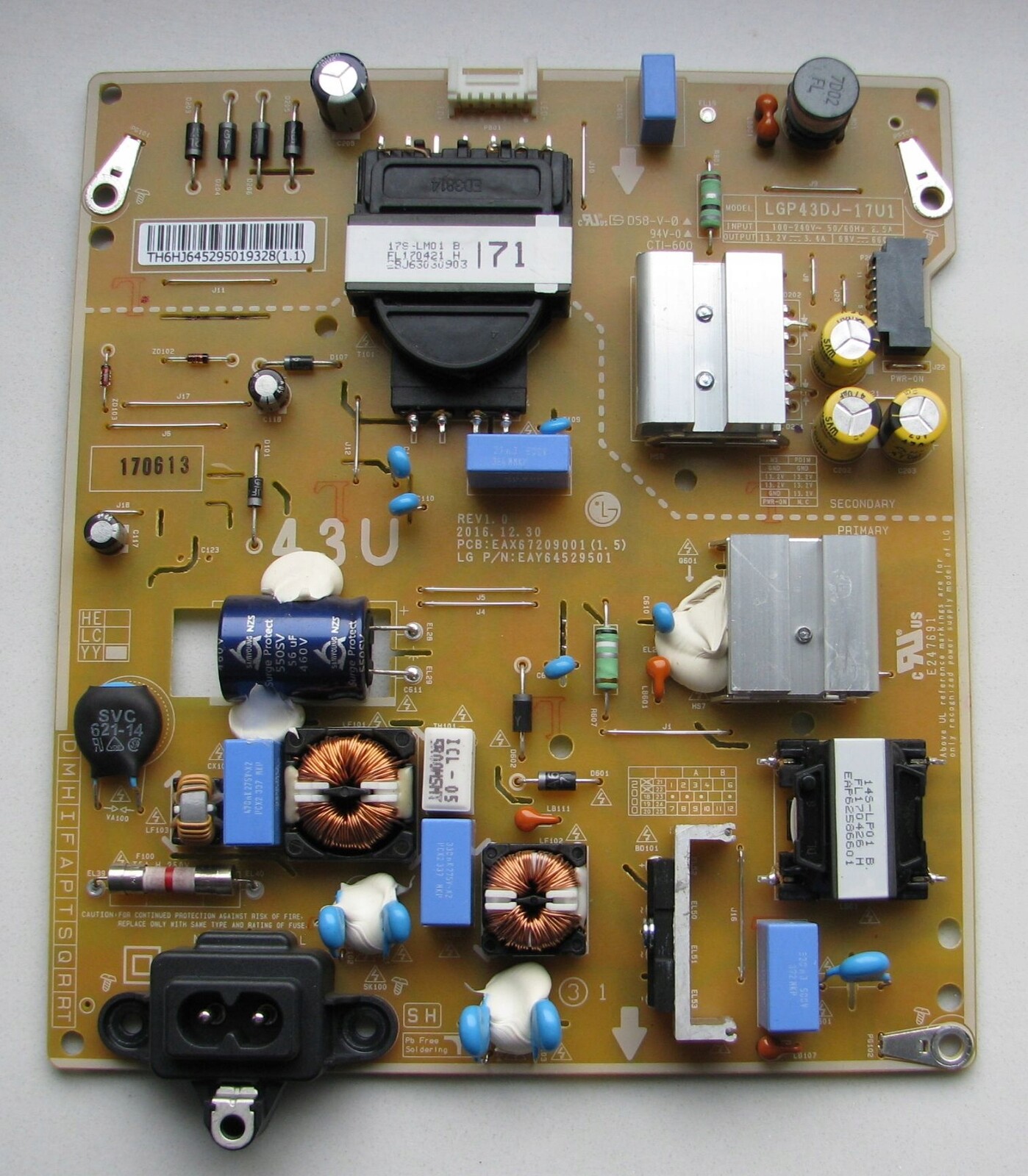 Napájecí zdroj EAX67209001(1.5) LGP43DJ-17U1 Lg 43UJ630V