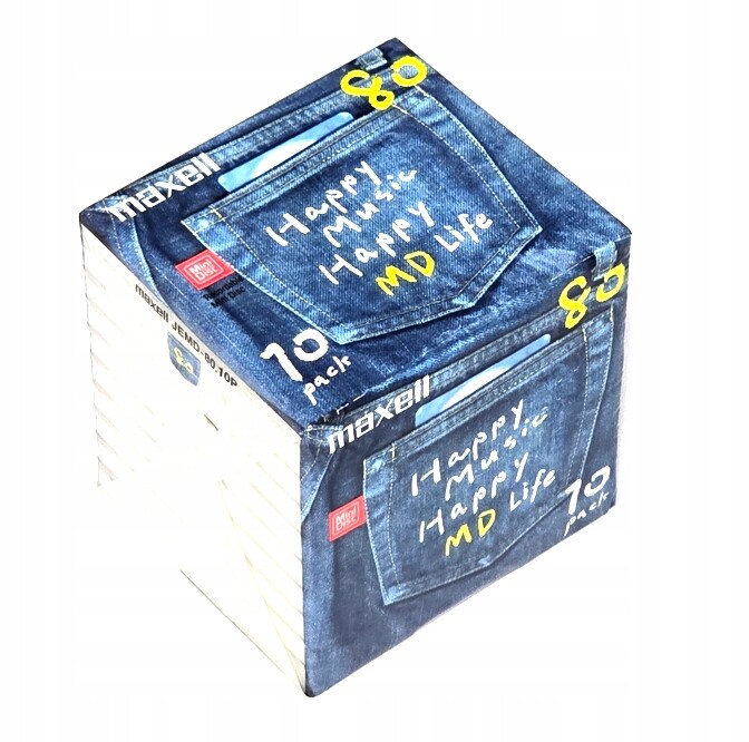 Minidisc MD Maxell Happy Music Happy MD Life 80 10 kusů Vyrobeno V Japonsku