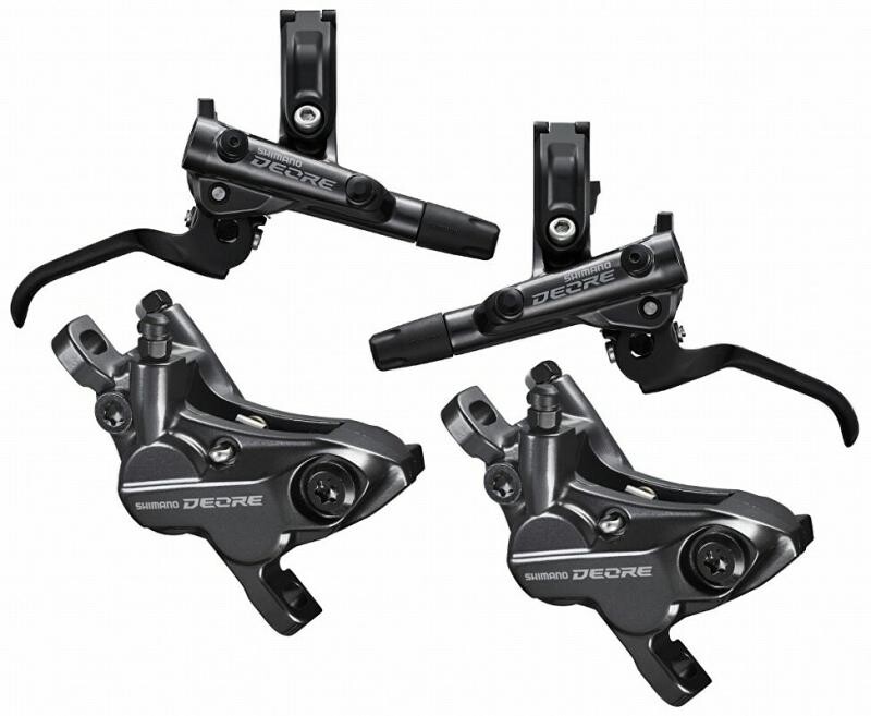 Shimano brzda kotoučová Deore M6120 čtyřpístková p+z (950+1700 mm) komplet bez kot. (p+z J-kit)