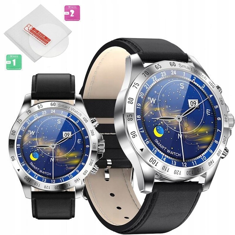 Chytré Hodinky Pánské Hodinky Tlak Puls Kroky Spánek Počasí Polský Jazyk Sklo