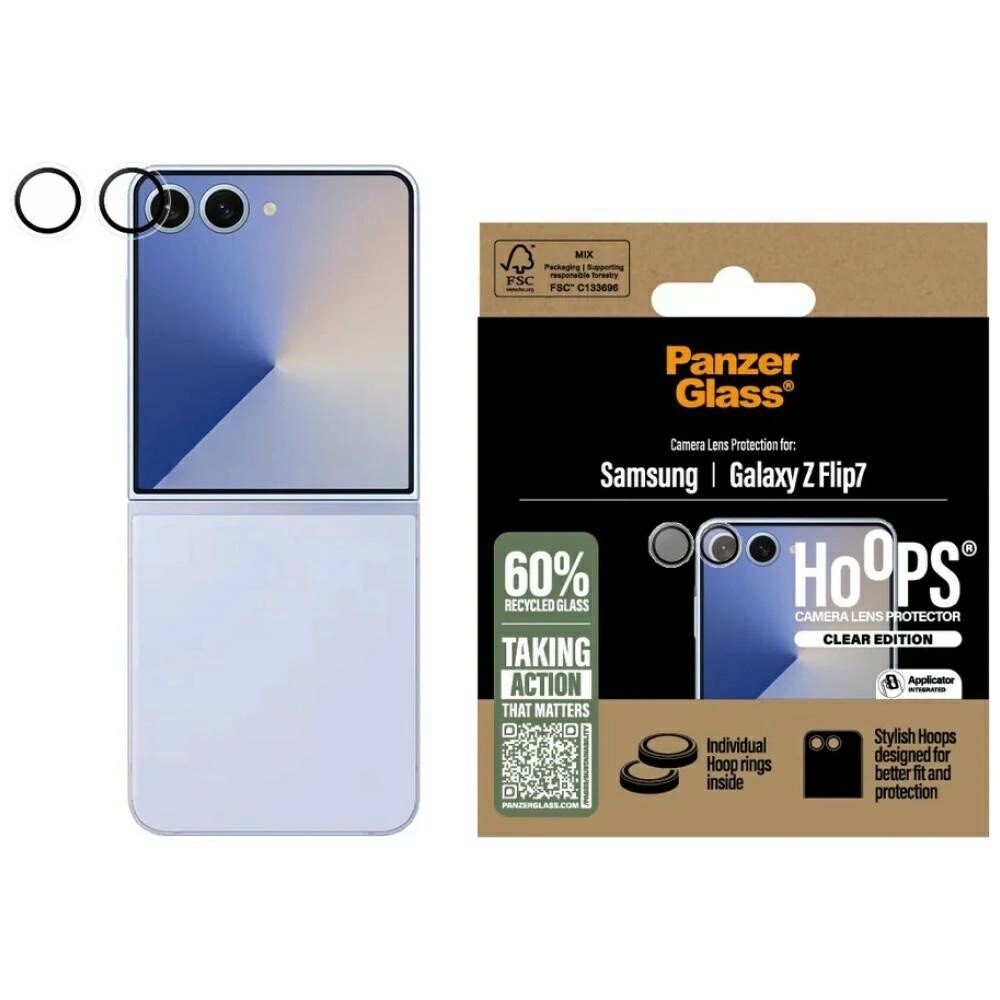 Tvrzené sklo na objektiv PanzerGlass Hoops pro Samsung Galaxy Z Flip7