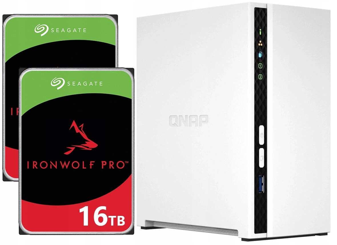 Nas server Qnap TS-233 32TB (2x16TB) Seagate IronWolf Pro