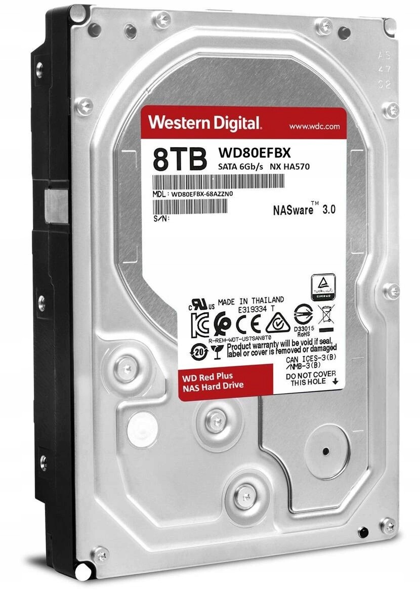 Western Digital Red Plus WD80EFBX 8TB 7200 Ot/min Hdd