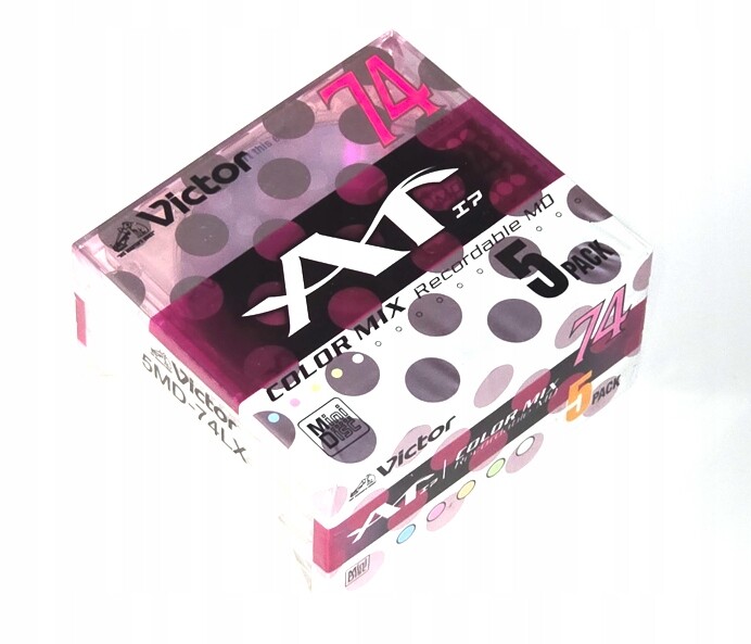 MiniDisc Jvc Victor Jvc 80 Ar Color Mix 5ks Disketky Vyrobené V Japonsku