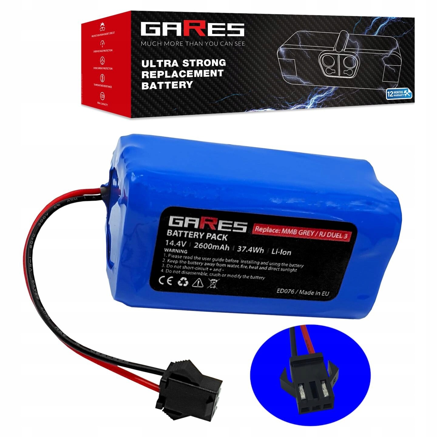 Akumulátor Gares pro Venga RVC3000 14,4V 2,6Ah