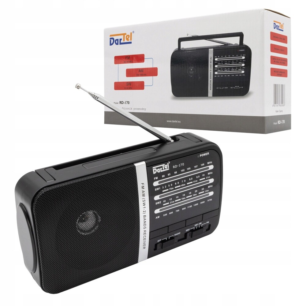 Dartel Přenosné Analogové Rádio RD-170 Černé