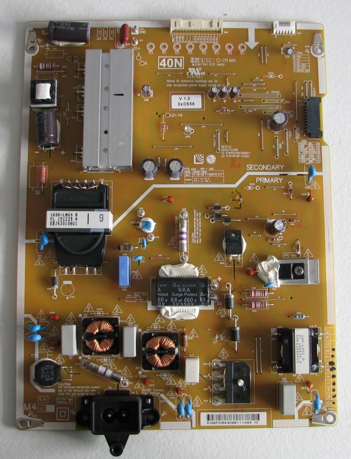 Napájecí zdroj Lg LGP40N-16UH8 EAY64309911 40UH630V