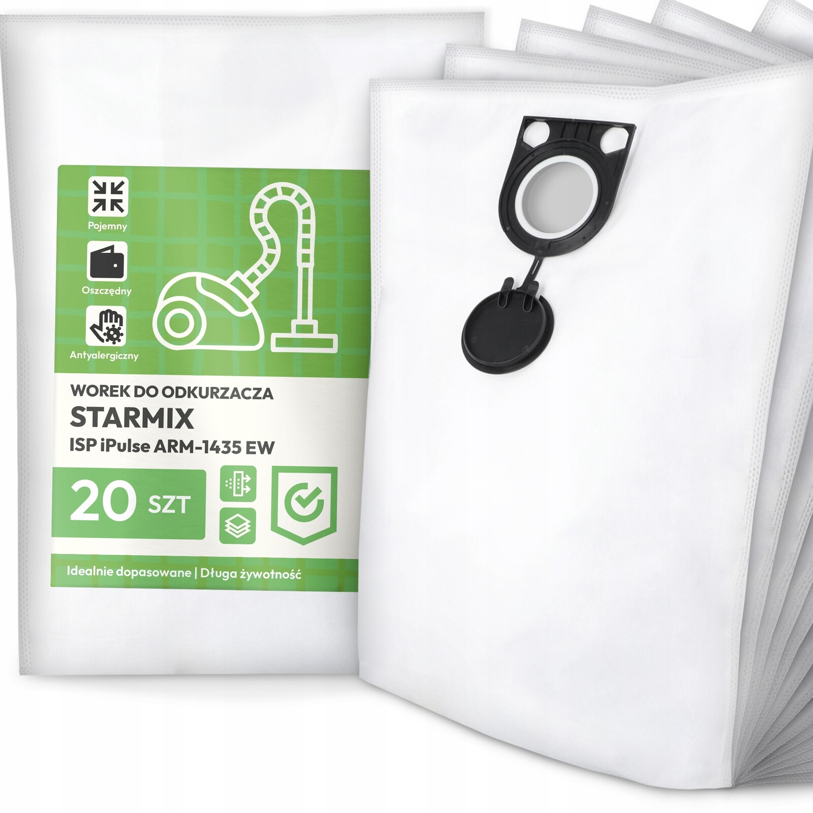 20 x Sáček Do Vysavače Starmix Isp iPulse ARM-1435 Ew Syntetický Velký G9