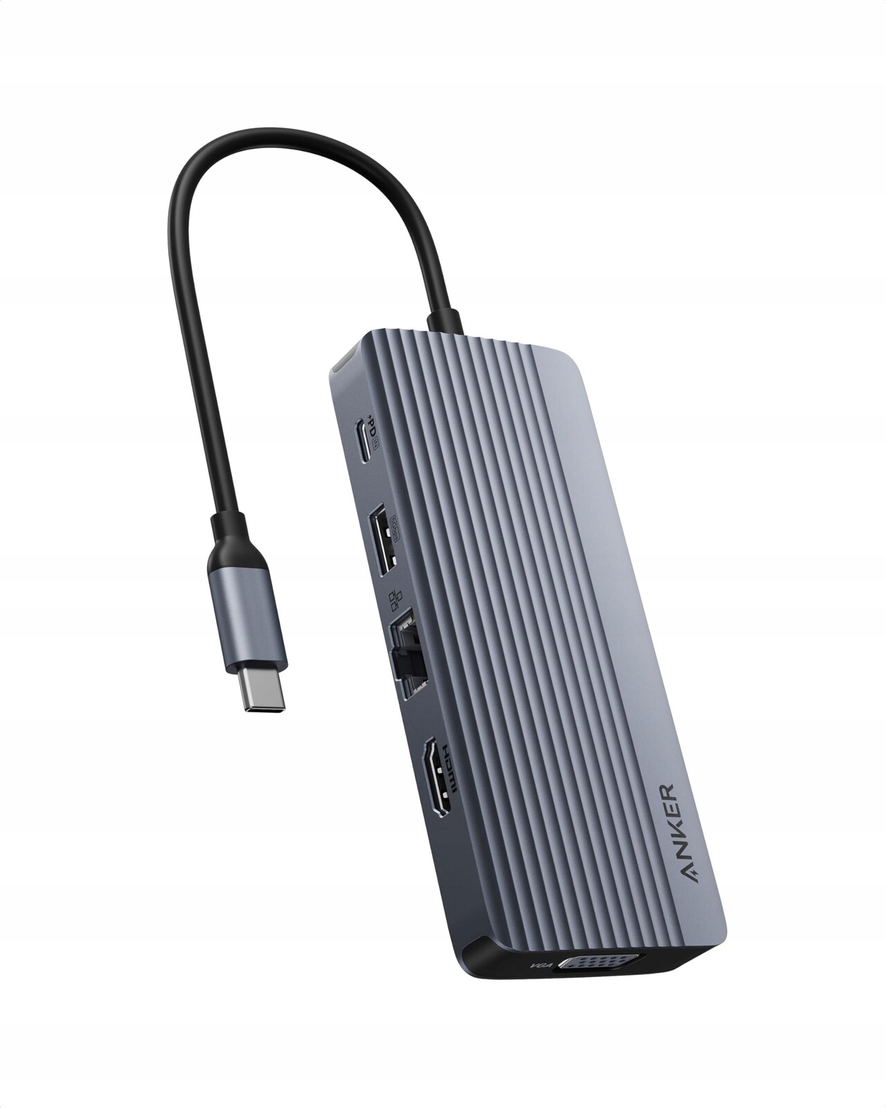 Anker Hub Usb-c 10v1 Hdmi 4K Vga Usb-c Pd 100W RJ45 3xUSB-A Čtečka Sd