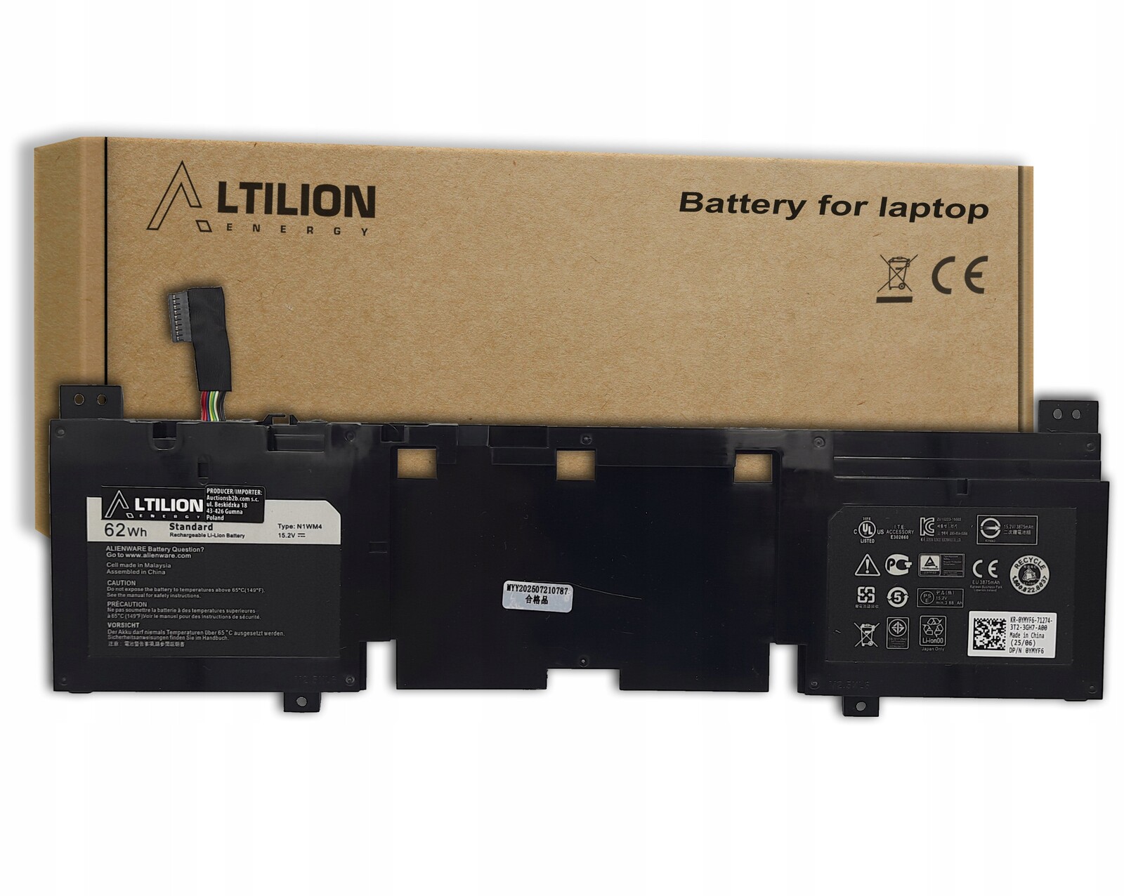 Baterie N1WM4 2P9KD 3V806 pro Dell Alienware 13 R1 Dell Alienware 13 R2