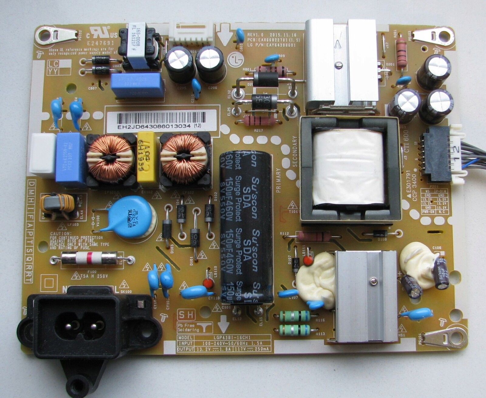 Napájecí zdroj Lg EAX66822701 (1.5) LGP43B1-16CH1 43LH541V 43LH540 43LH5400