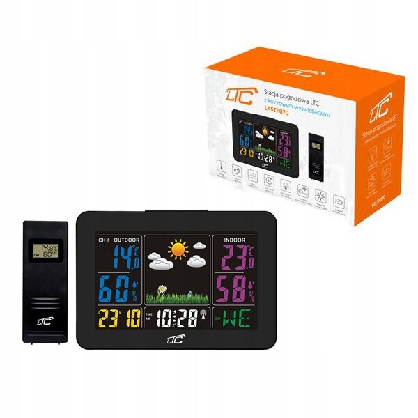 Meteorologická Stanice Ltc S Barevným Displejem, Černá, Počasí, LXSTP07C