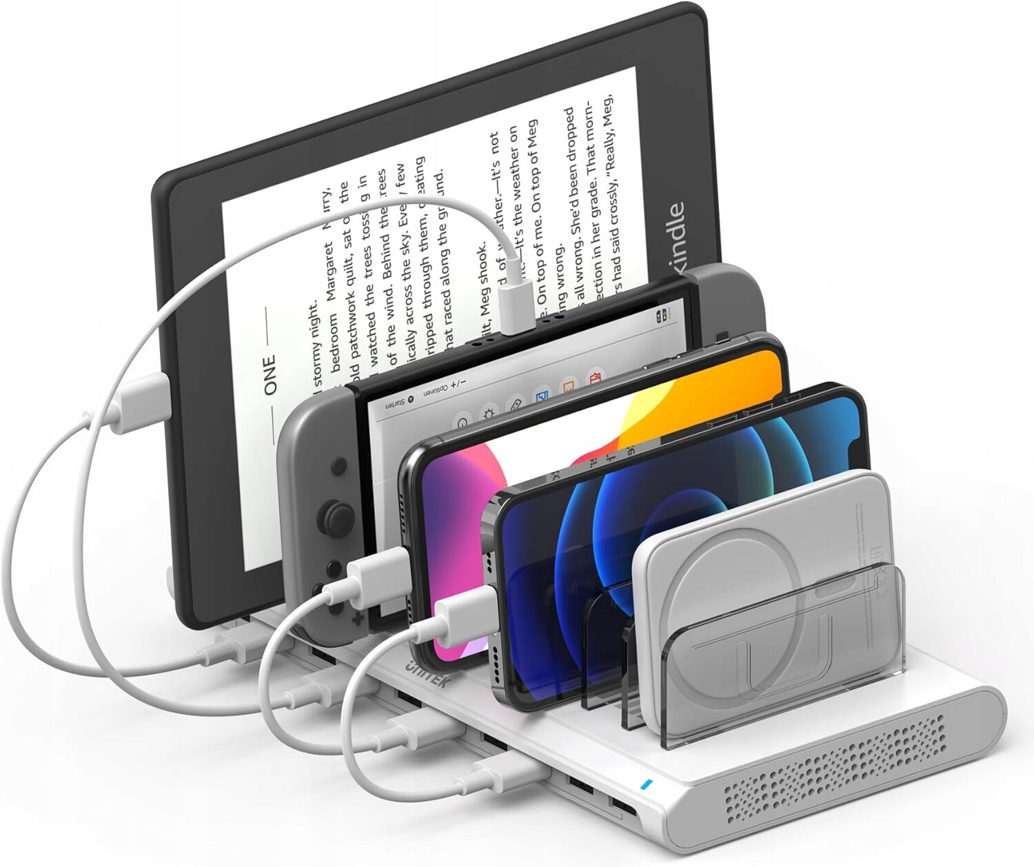 Unitek Usb nabíjecí stanice 96W 10 portů Smart IC pro tablety a zařízení