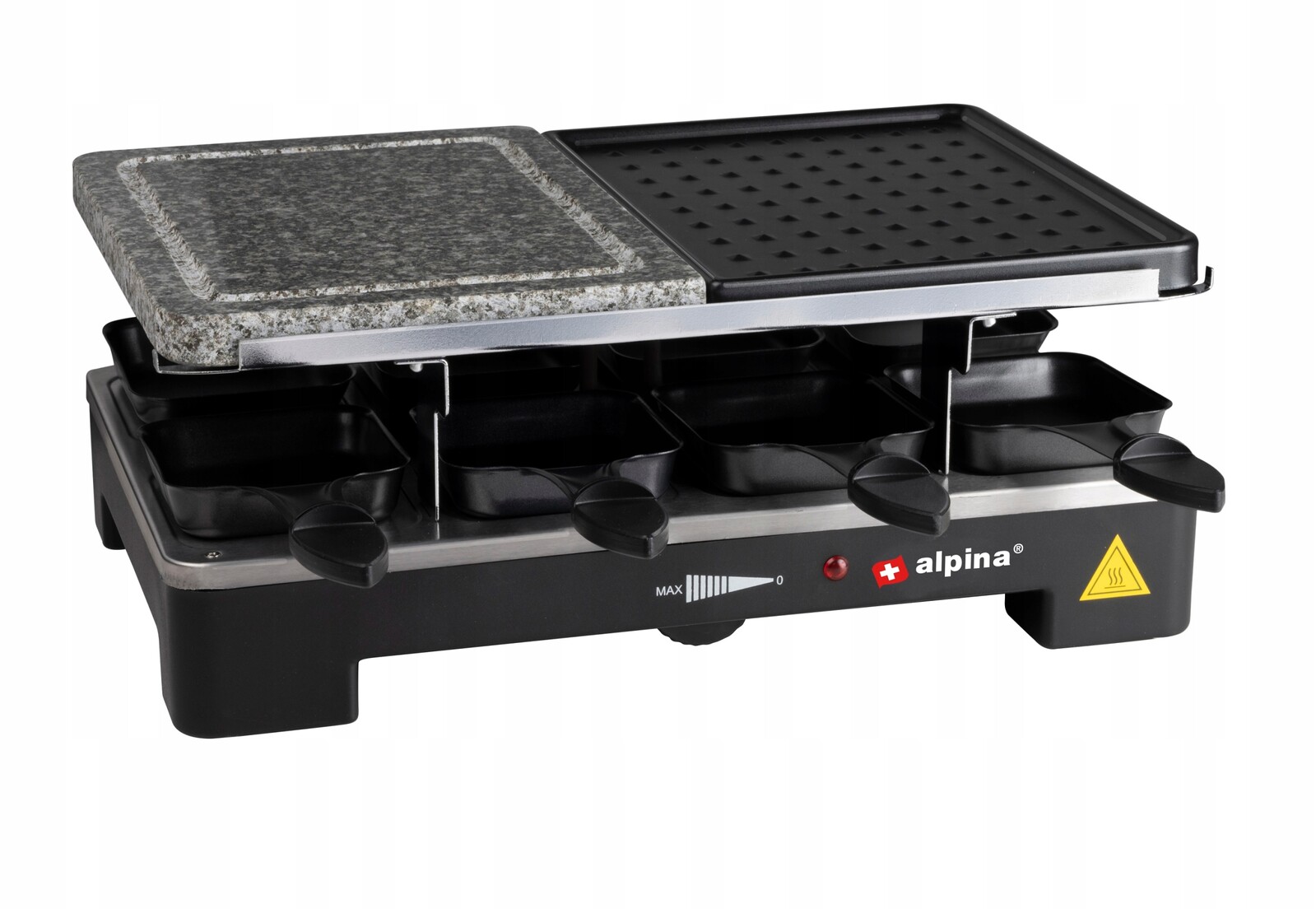 Alpina Raclette Kamenný gril černý