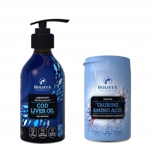 Holista Cod Liver 100 ml Holista Taurine Amino Acid 250 g Set