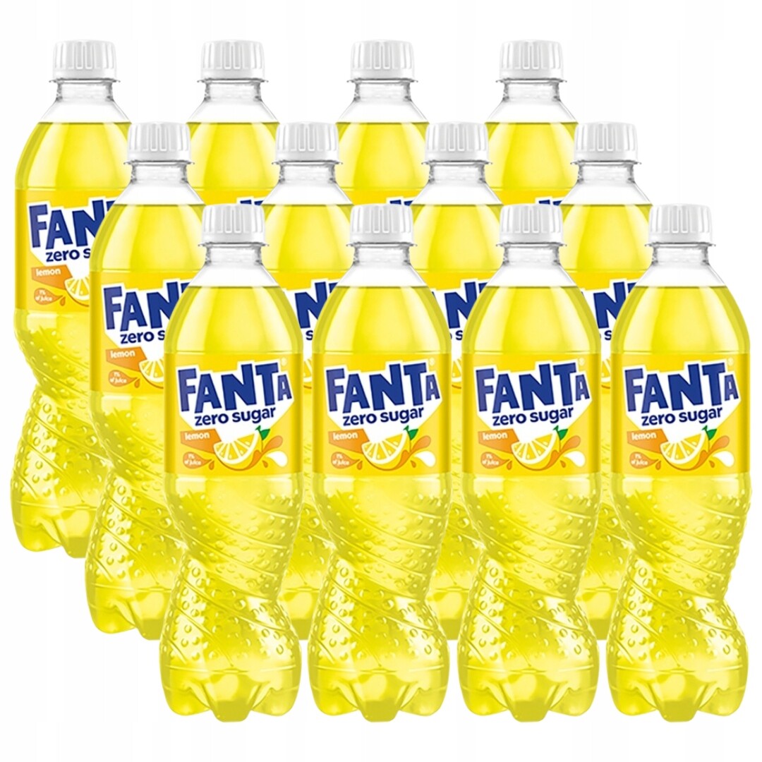 Fanta Zero Sugar Sycený nápoj s citronovou příchutí 500 ml x 12 kusů