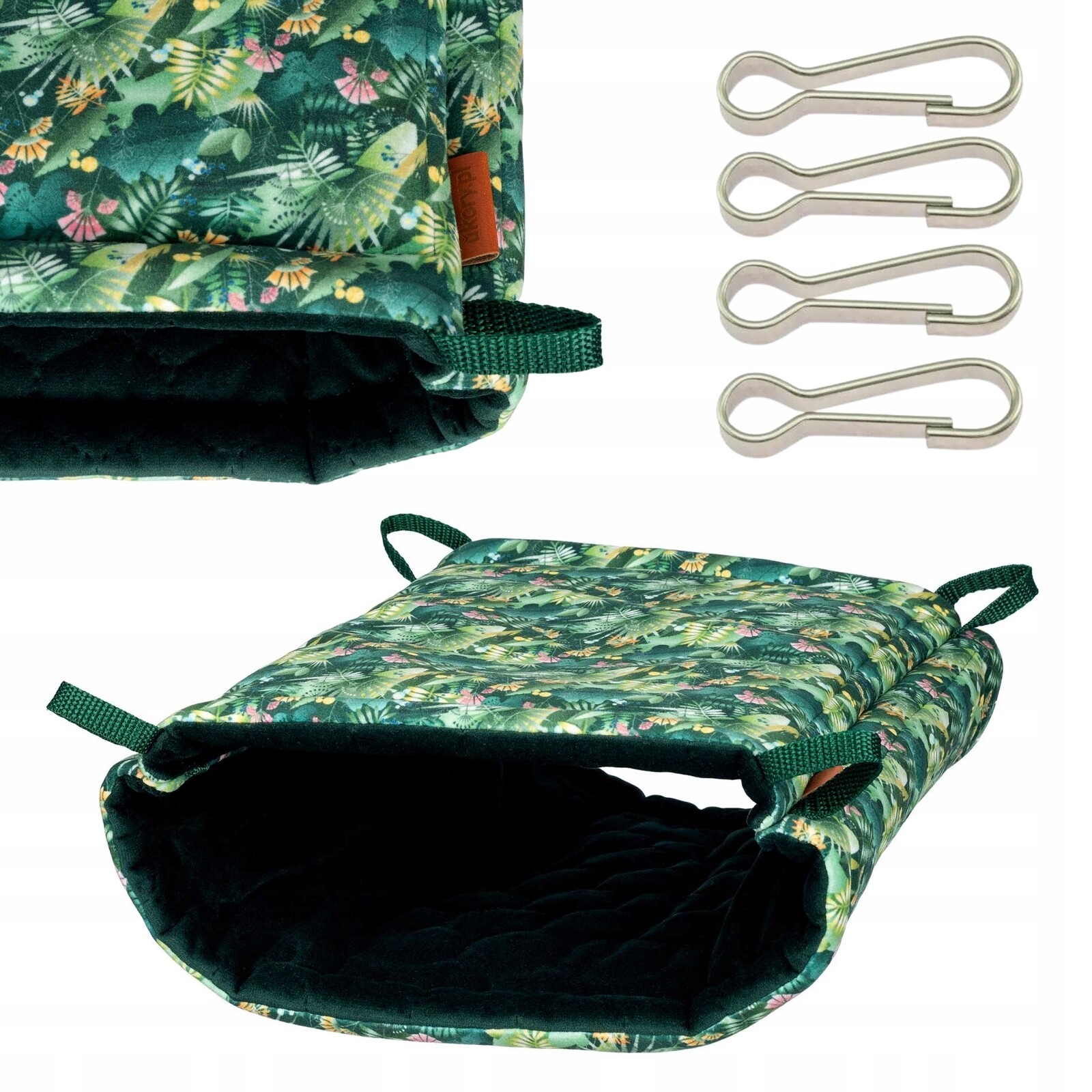 Hamak Sklep Tunel Domek Gryzoň Morče Osmák Degu 36×30 cm Zelený