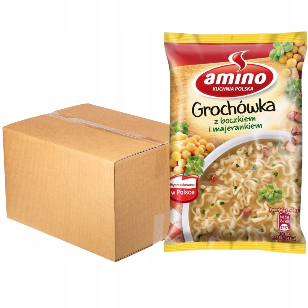Amino Instantní polévka hrachovka se slaninou a majoránkou 65 g x 22 kusů
