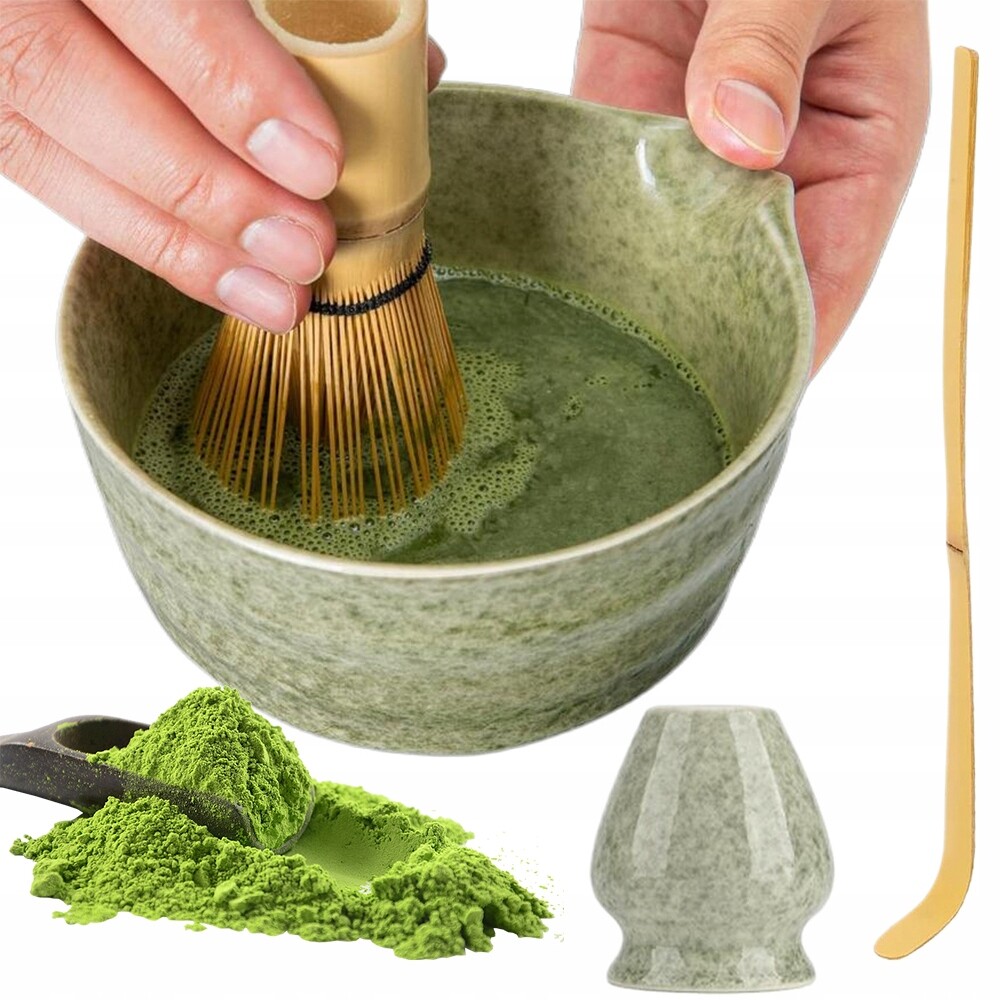 Sada na čaj Matcha Tradiční řemesla, včetně mísy Míchadlo Stojan