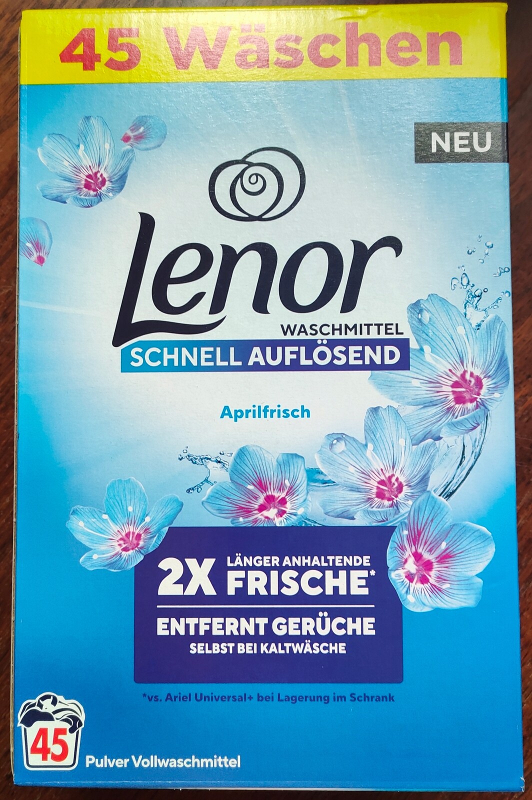 Prací prášek Lenor univerzální Aprilfrisch 2,495 kg z Německa De