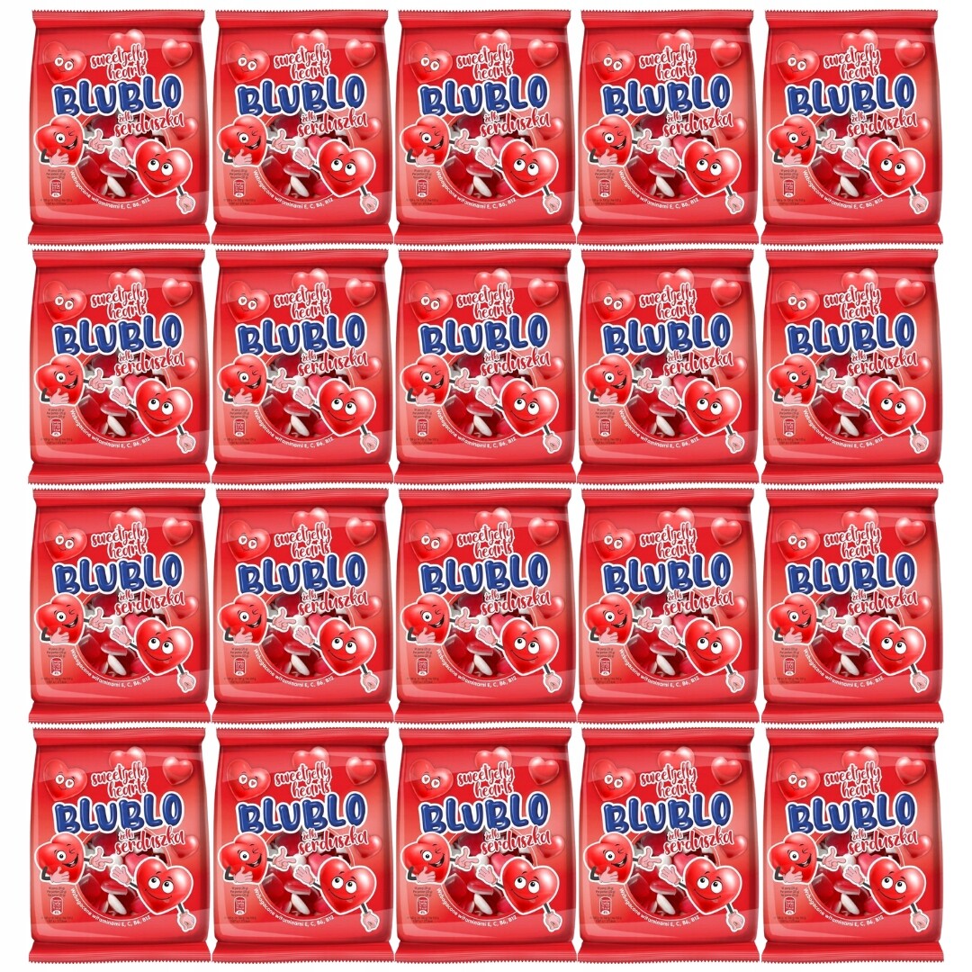 Blublo Želé Bonbony srdíčka 80 g x 20 kusů