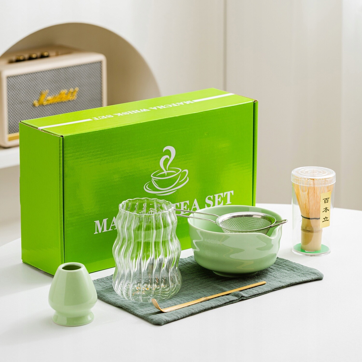 Nekit Dárková sada na čaj Matcha Set Metliček Matcha S Třepačkou