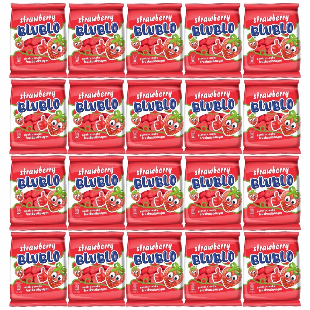 Blublo Pěnové želé s jahodovou příchutí 80 g x 20 kusů