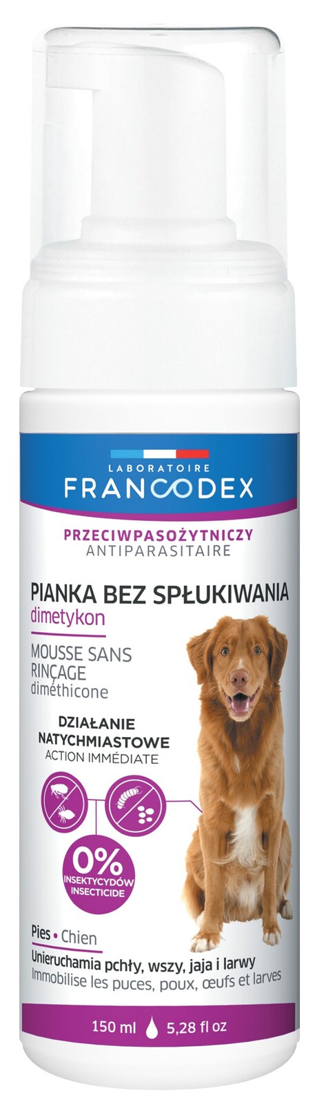 Sprej na parazity Francodex Pěna na parazity 150 Ml 150 g 150 ml