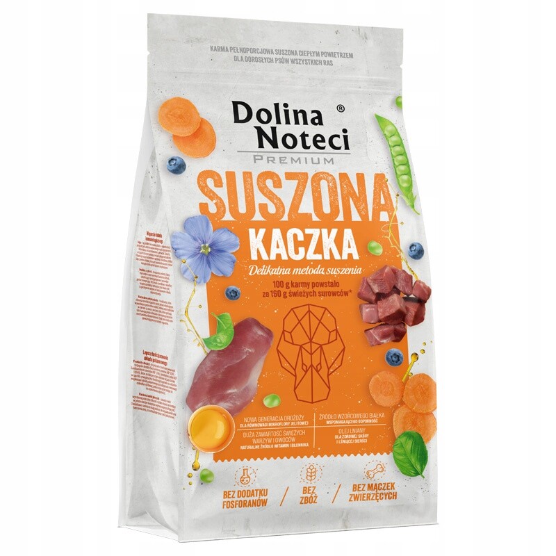 Sušené krmivo pro psy Dolina Noteci Premium kachna 9 kg