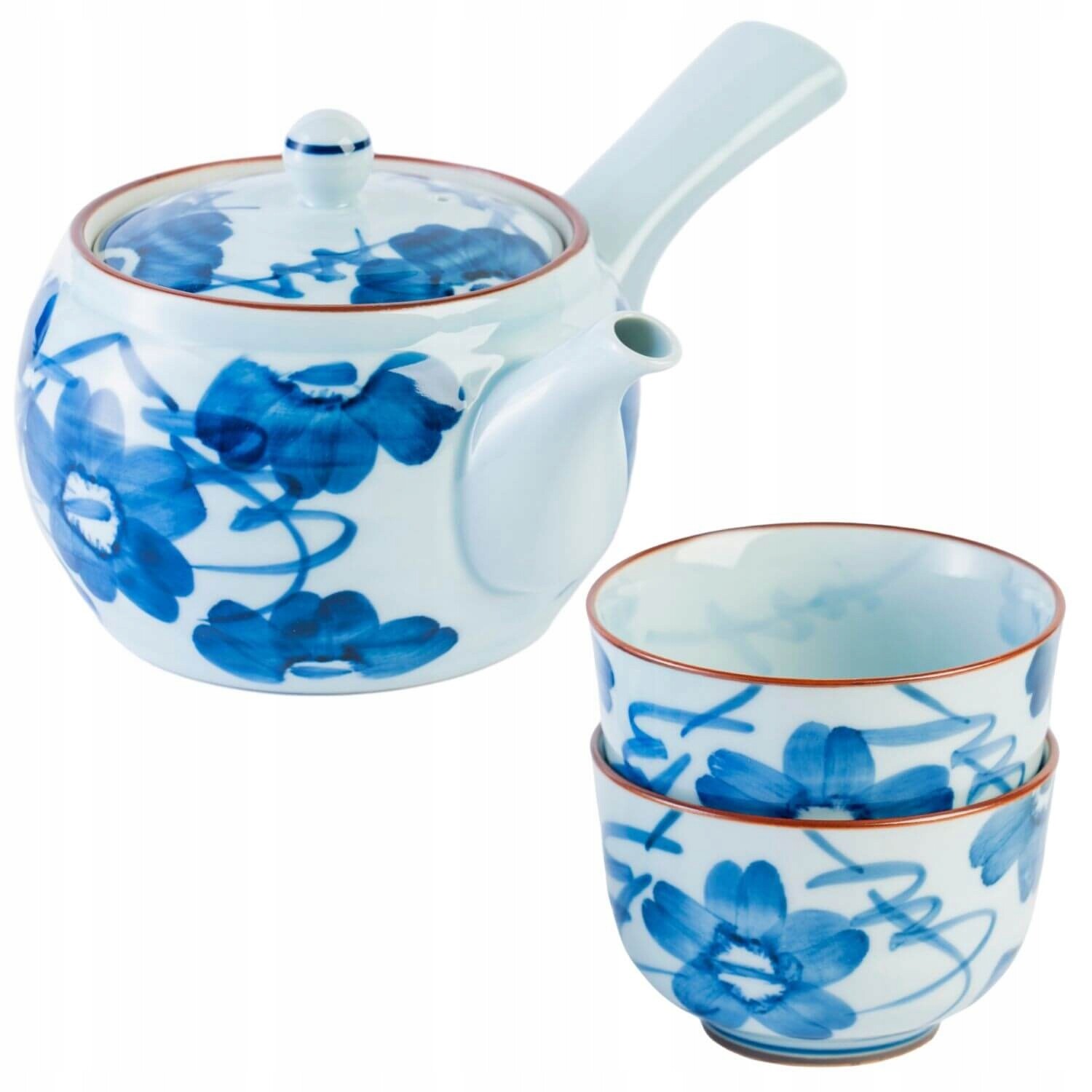 Sada Na Čaj Čajník Konvička Kyusu Japonský Šálky Aokusa