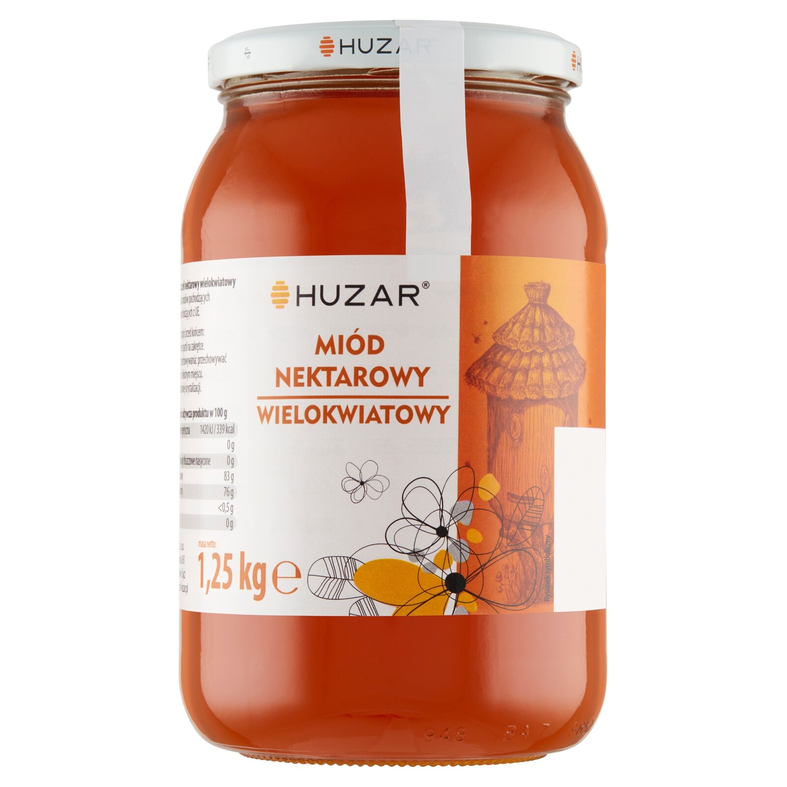 Tekutý nektarový med mnohokvětý Huzar 1,25 kg